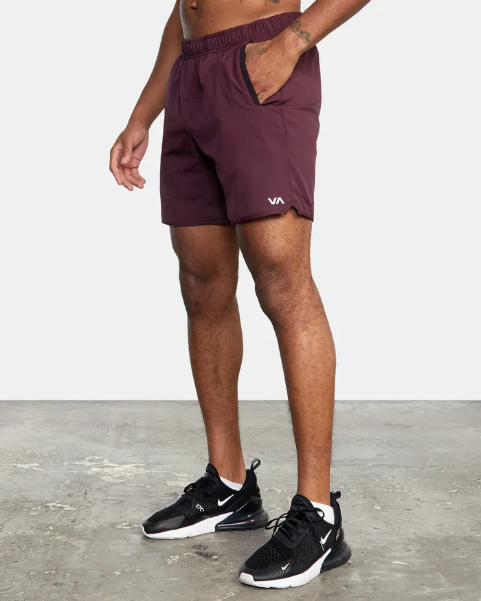 RVCA Mens Shorts Yogger Iv Athletic Shorts 17034 Plum Plm Gift Ideas