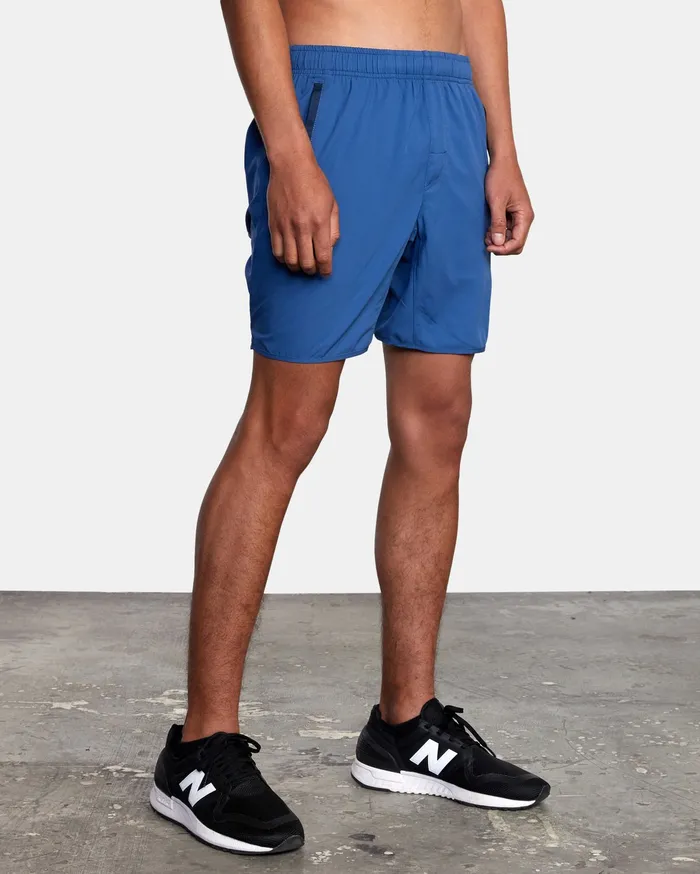 RVCA Mens Shorts Yogger Iv Athletic Shorts 17034 Surplus Blue Suu For Sale