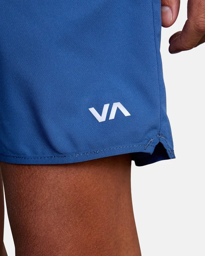 RVCA Mens Shorts Yogger Iv Athletic Shorts 17034 Surplus Blue Suu For Sale