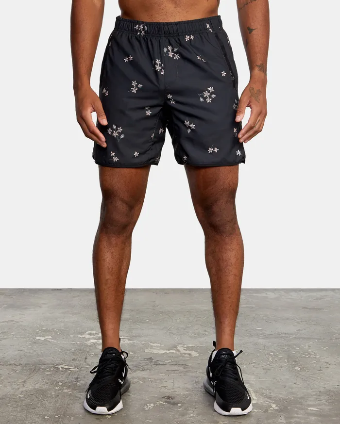 RVCA Mens Shorts Yogger Iv Athletic Shorts 17034 Tossed Dizty Floral Kvc6 Casaul