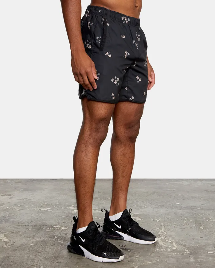 RVCA Mens Shorts Yogger Iv Athletic Shorts 17034 Tossed Dizty Floral Kvc6 Casaul