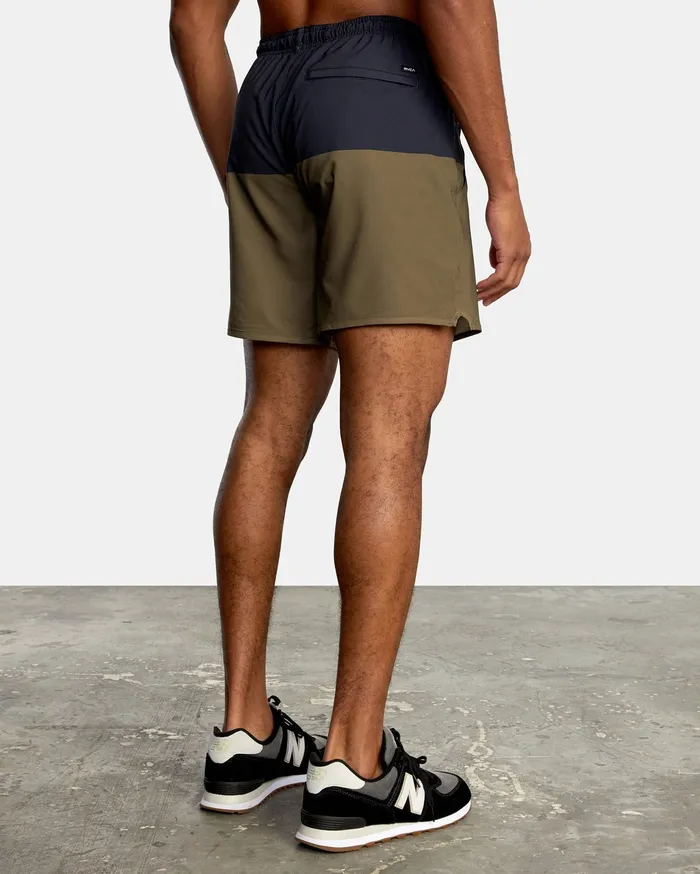 RVCA Mens Shorts Yogger Stretch Athletic Shorts 17034 Combat Blocked Cqn5 Casaul