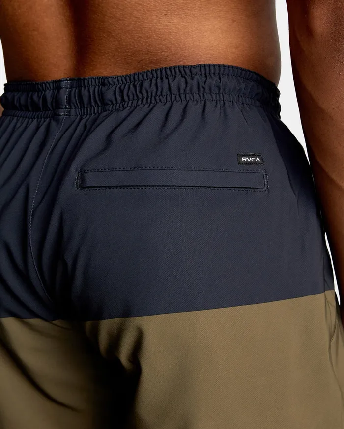 RVCA Mens Shorts Yogger Stretch Athletic Shorts 17034 Combat Blocked Cqn5 Casaul