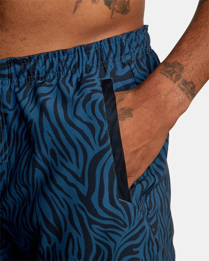 RVCA Mens Shorts Yogger Stretch Athletic Shorts 17034 Majolica Zebra Bsm6 Online