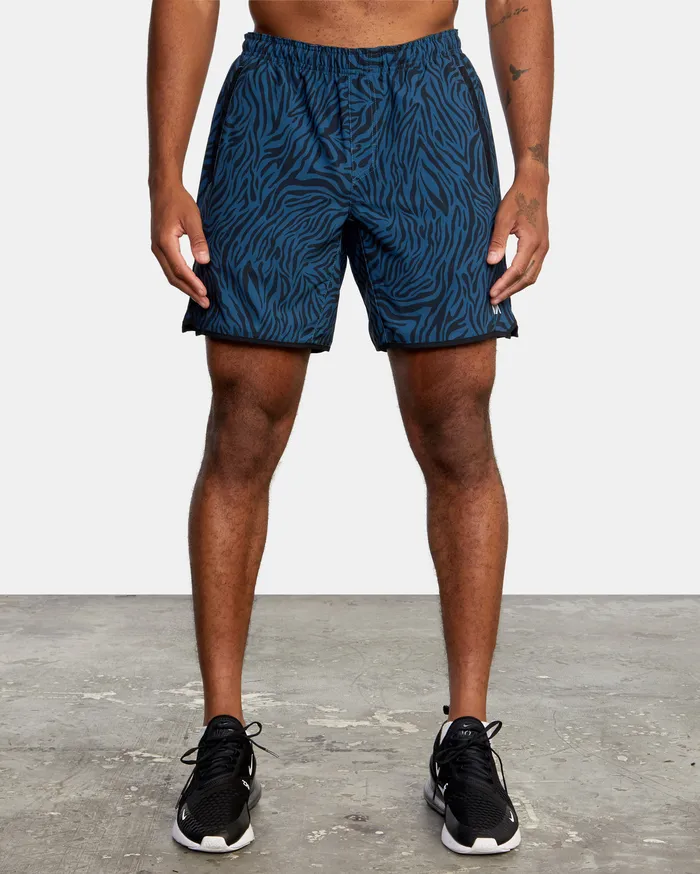 RVCA Mens Shorts Yogger Stretch Athletic Shorts 17034 Majolica Zebra Bsm6 Online