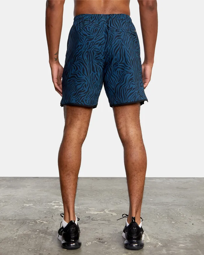 RVCA Mens Shorts Yogger Stretch Athletic Shorts 17034 Majolica Zebra Bsm6 Online