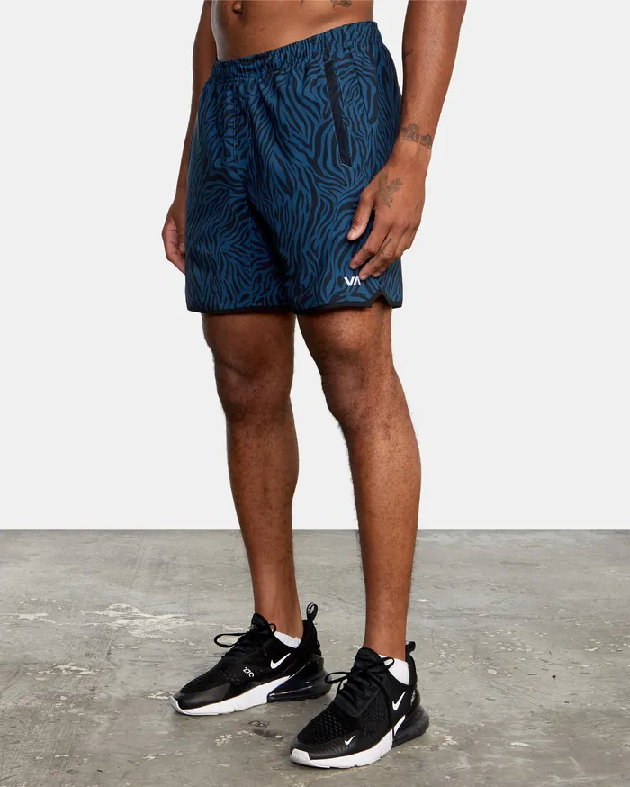 RVCA Mens Shorts Yogger Stretch Athletic Shorts 17034 Majolica Zebra Bsm6 Online