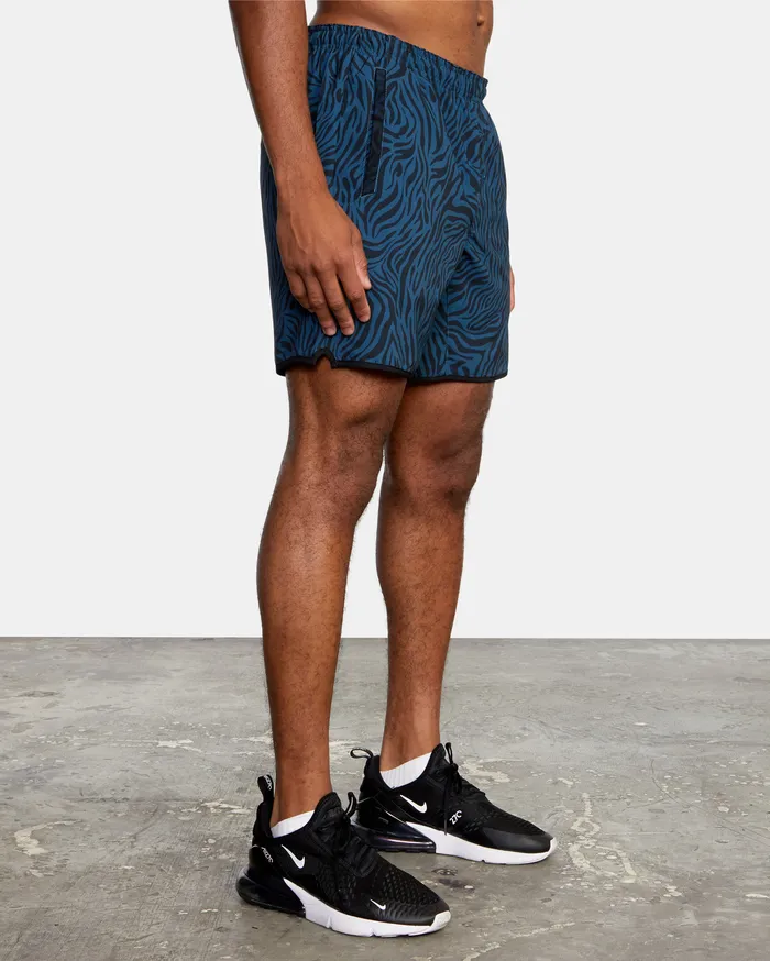 RVCA Mens Shorts Yogger Stretch Athletic Shorts 17034 Majolica Zebra Bsm6 Online