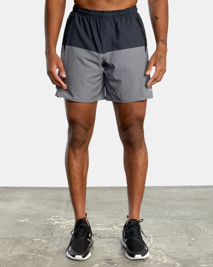 RVCA Mens Shorts Yogger Stretch Athletic Shorts 17034 Smoke Blocked Kpg5 Gift 4 You
