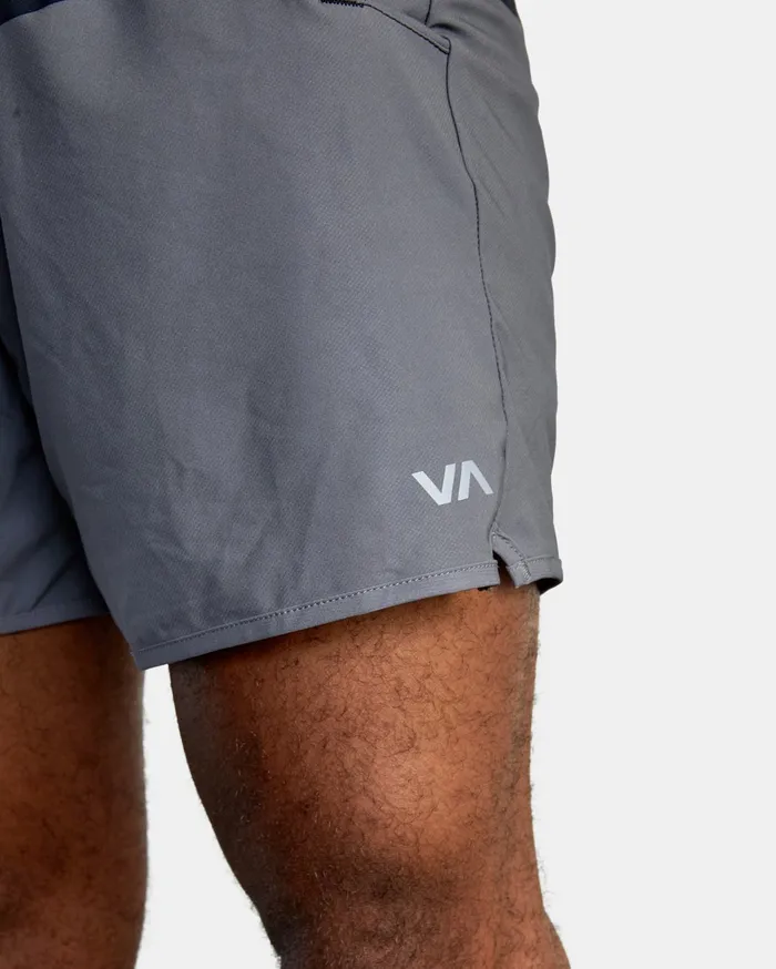 RVCA Mens Shorts Yogger Stretch Athletic Shorts 17034 Smoke Blocked Kpg5 Gift 4 You