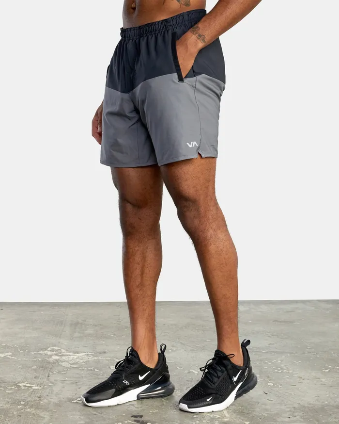 RVCA Mens Shorts Yogger Stretch Athletic Shorts 17034 Smoke Blocked Kpg5 Gift 4 You