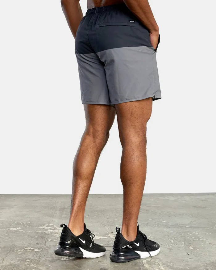 RVCA Mens Shorts Yogger Stretch Athletic Shorts 17034 Smoke Blocked Kpg5 Gift 4 You
