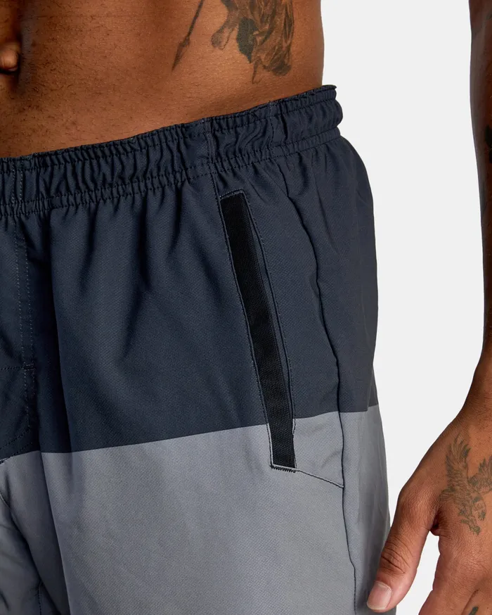 RVCA Mens Shorts Yogger Stretch Athletic Shorts 17034 Smoke Blocked Kpg5 Gift 4 You
