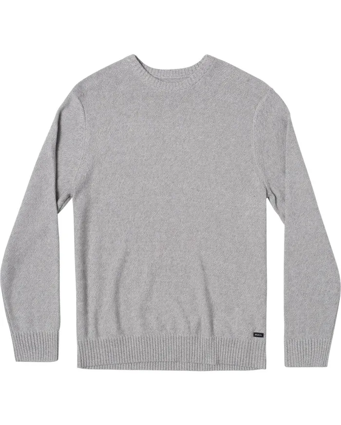 RVCA Mens Sweaters Witz Marl Crew Sweatshirt Grey Gry Gift for Friend
