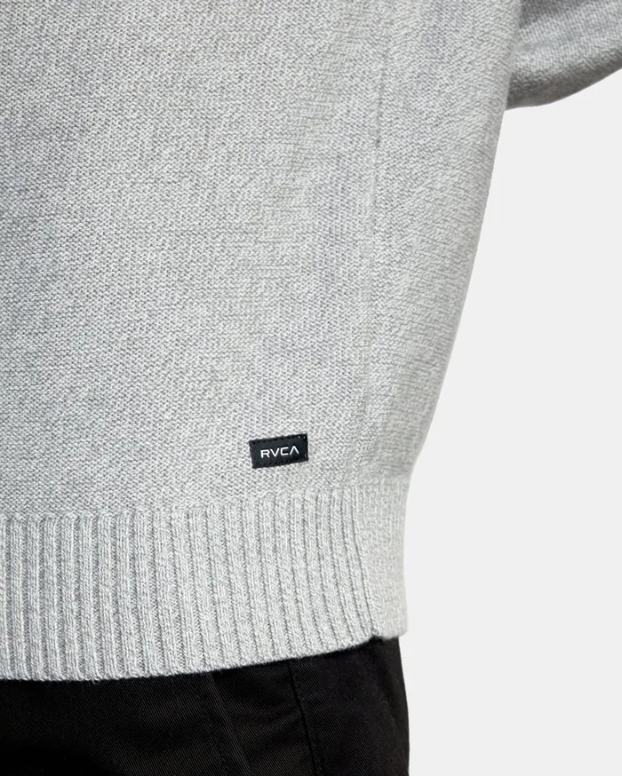 RVCA Mens Sweaters Witz Marl Crew Sweatshirt Grey Gry Gift for Friend