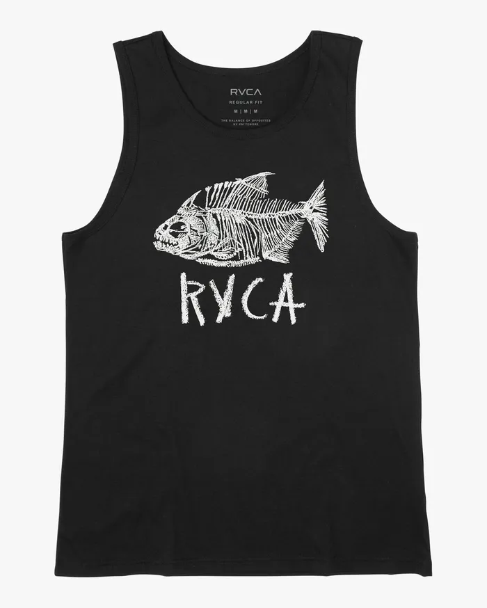 RVCA Mens Tank Tops Ben Horton Dead See Tank Top Black Blk