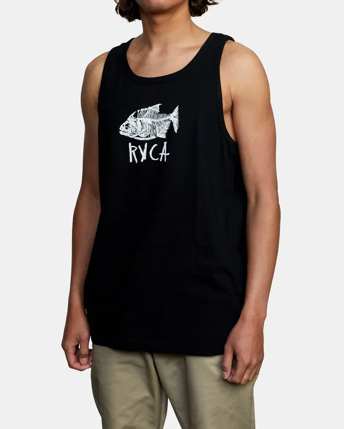 RVCA Mens Tank Tops Ben Horton Dead See Tank Top Black Blk