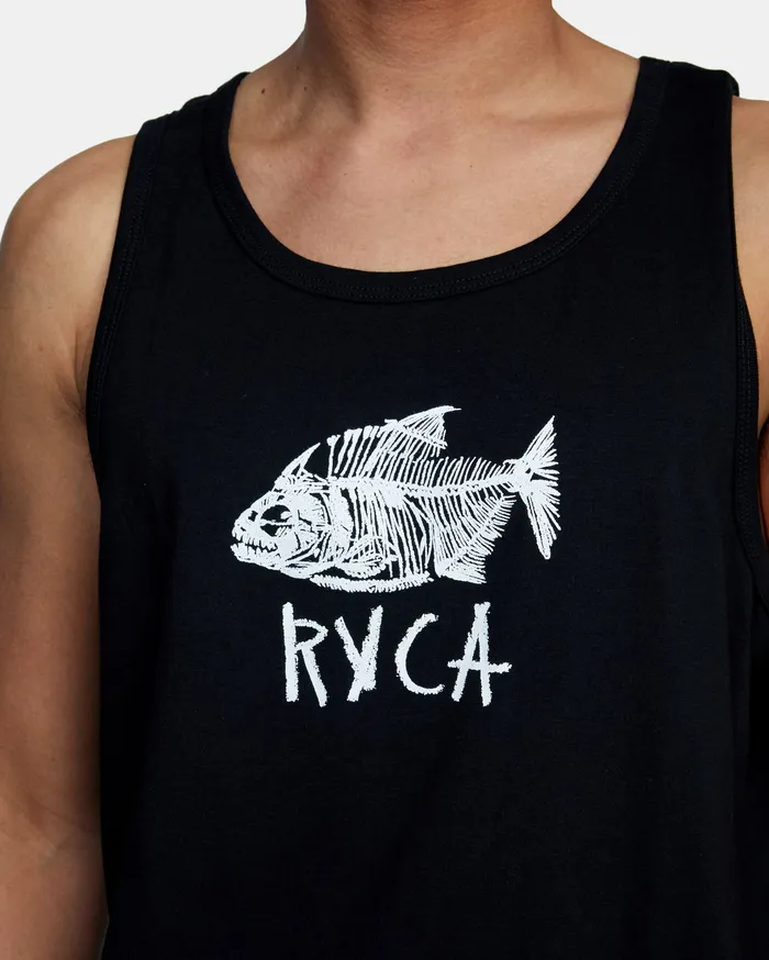 RVCA Mens Tank Tops Ben Horton Dead See Tank Top Black Blk