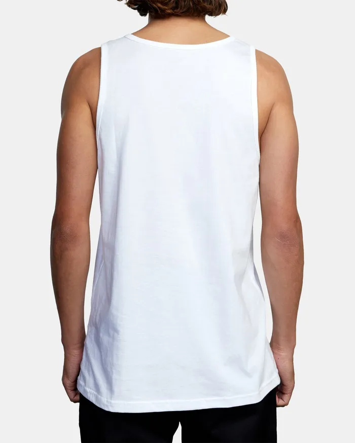 RVCA Mens Tank Tops Ben Horton Dead See Tank Top White Wht