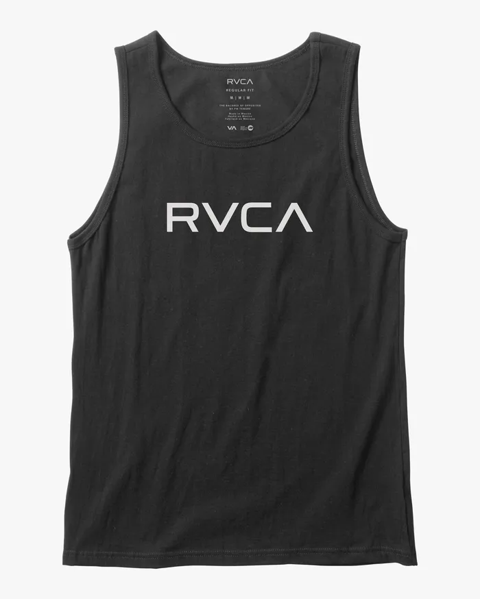 RVCA Mens Tank Tops Big Rvca Tank Top Black Blk