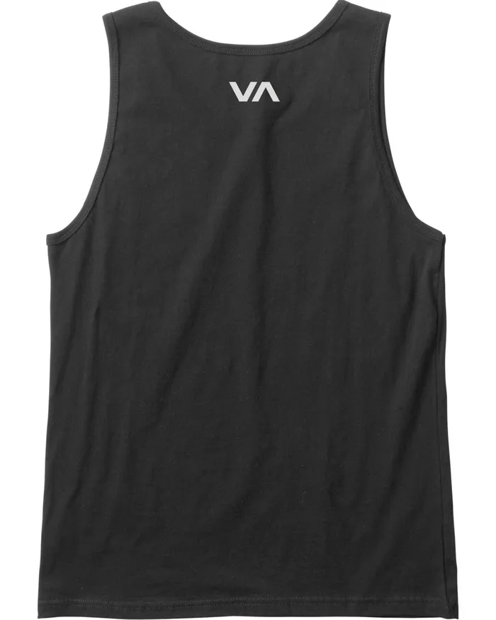 RVCA Mens Tank Tops Va Rvca Blur Performance Tank Top Black Blk