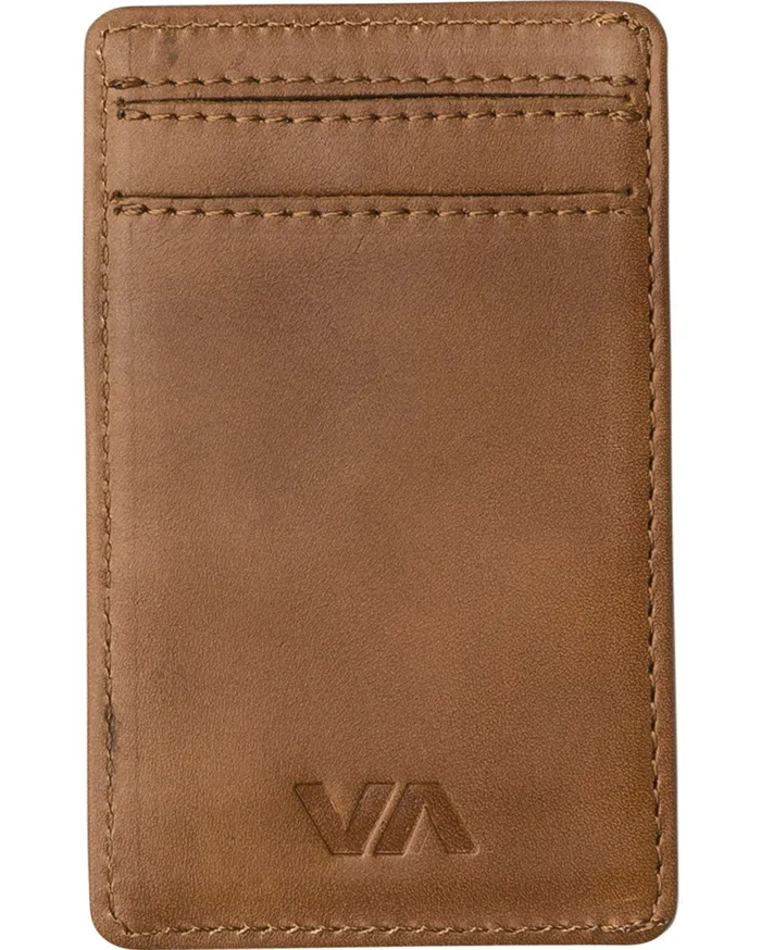 RVCA Mens Wallets Clean Card Wallet Tan Tan For Sale