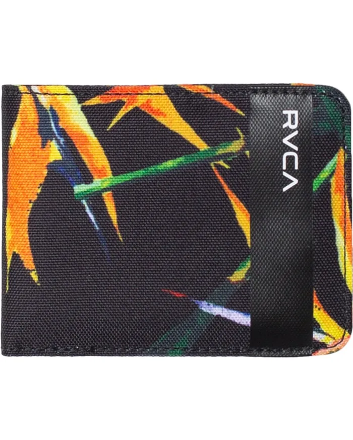 RVCA Mens Wallets Leeward Bifold Walet Black Multi Bml Cheap On Sale