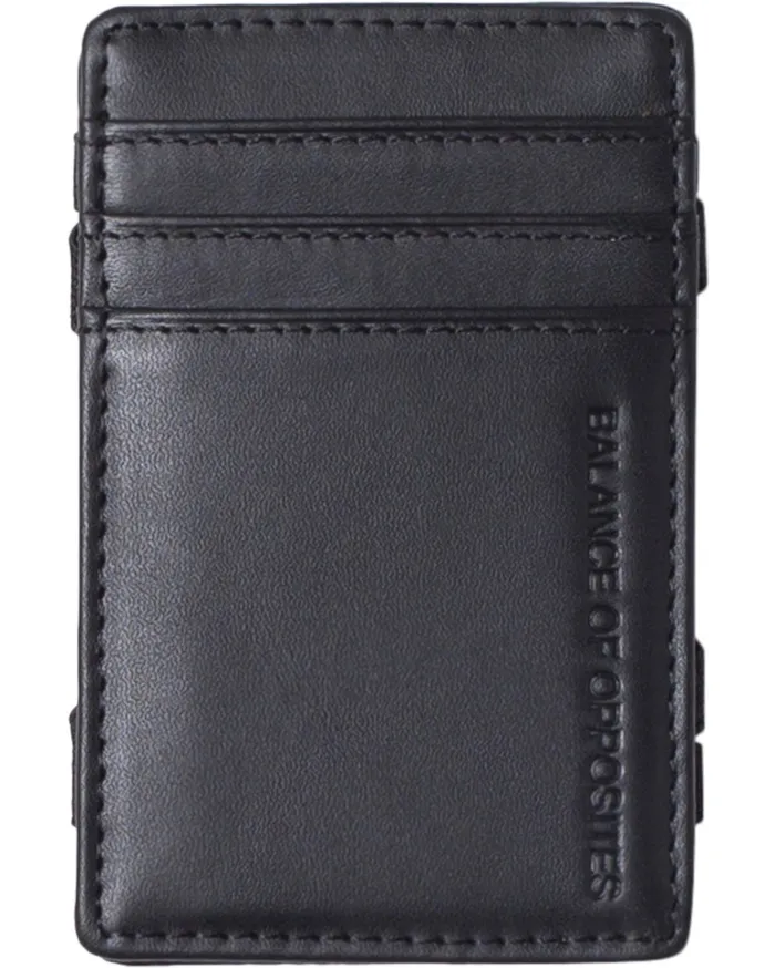 RVCA Mens Wallets Magic Leather Card Wallet Black Blk Cheap On Sale
