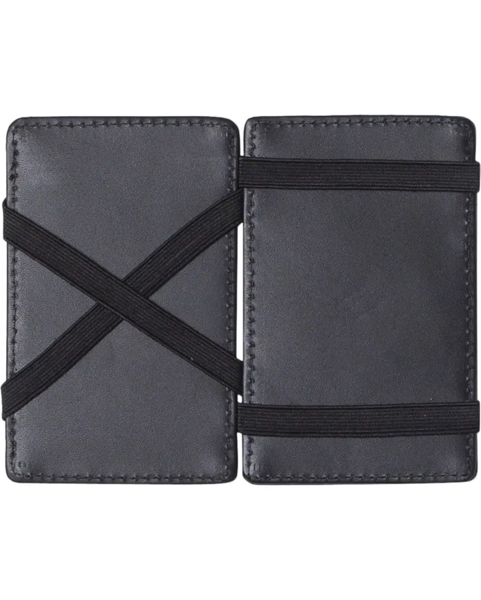RVCA Mens Wallets Magic Leather Card Wallet Black Blk Cheap On Sale