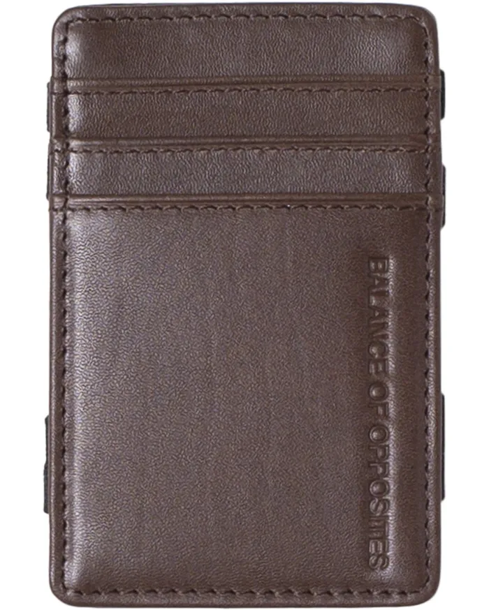 RVCA Mens Wallets Magic Leather Card Wallet Brown Brn Gift 4 You
