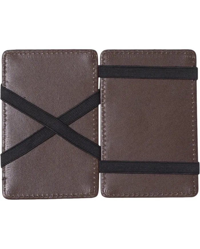 RVCA Mens Wallets Magic Leather Card Wallet Brown Brn Gift 4 You