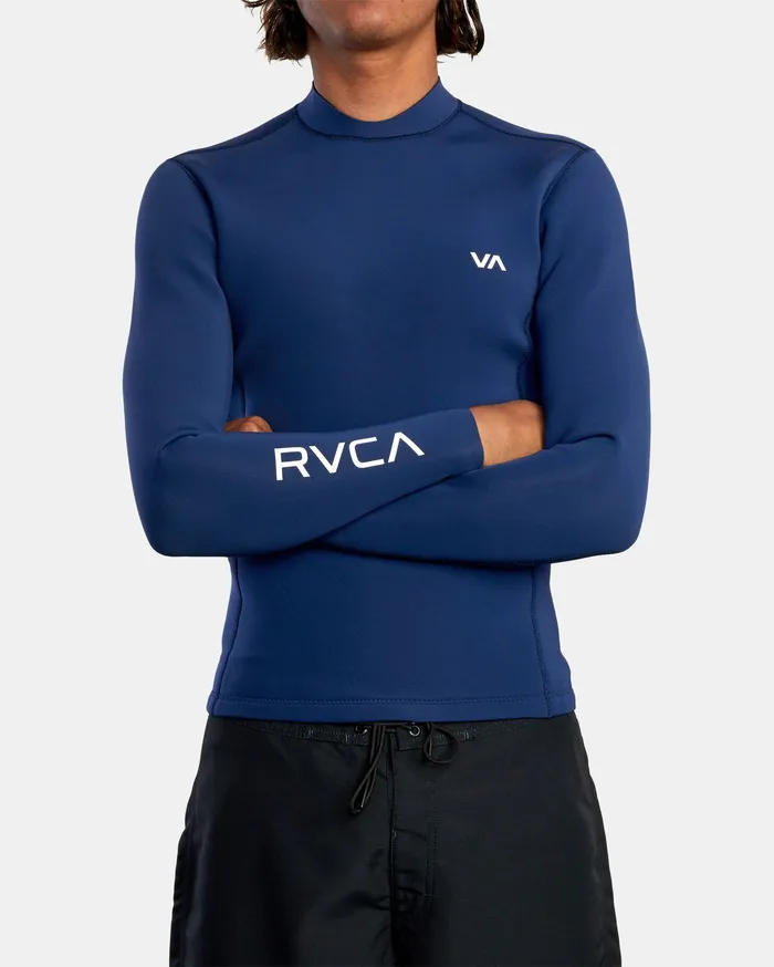 RVCA Mens Wetsuit Jackets and Tops Ancell Back Zip Neoprene Wetsuit Jacket Navy Nvy