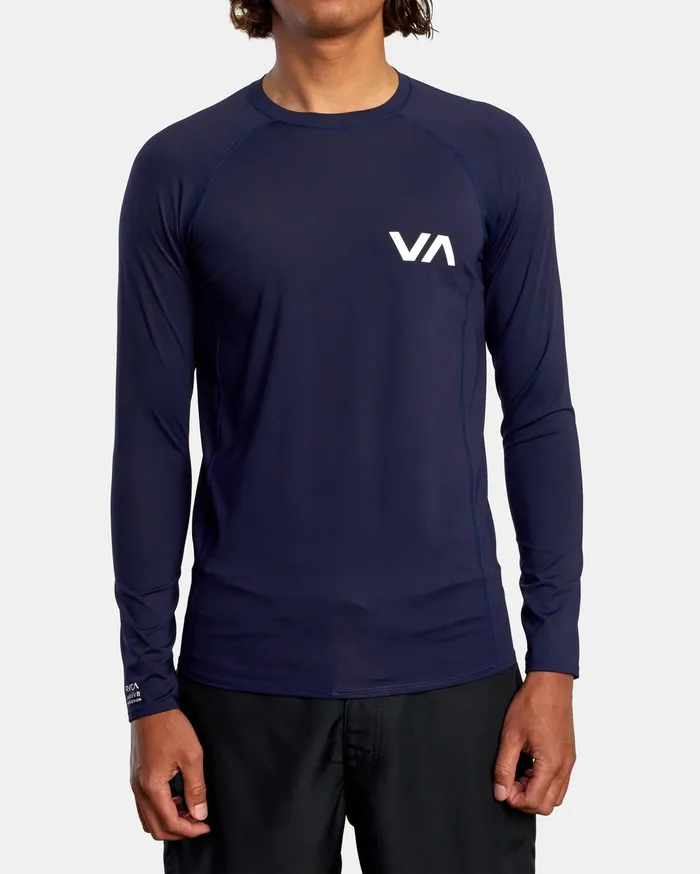 RVCA Mens Wetsuit Jackets and Tops Rvca Long Sleeve Rashguard Navy Nvy