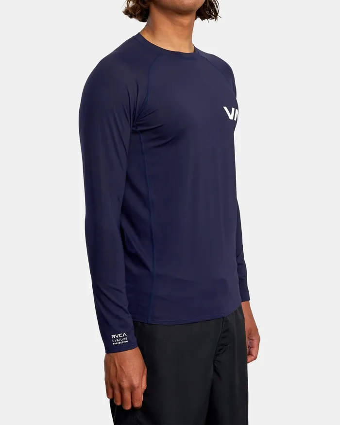 RVCA Mens Wetsuit Jackets and Tops Rvca Long Sleeve Rashguard Navy Nvy