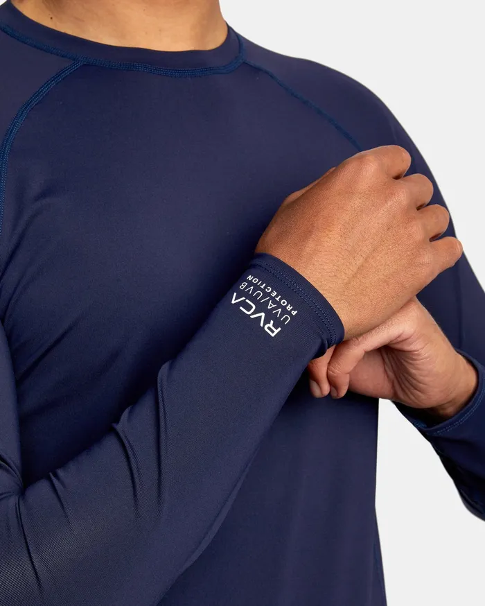 RVCA Mens Wetsuit Jackets and Tops Rvca Long Sleeve Rashguard Navy Nvy
