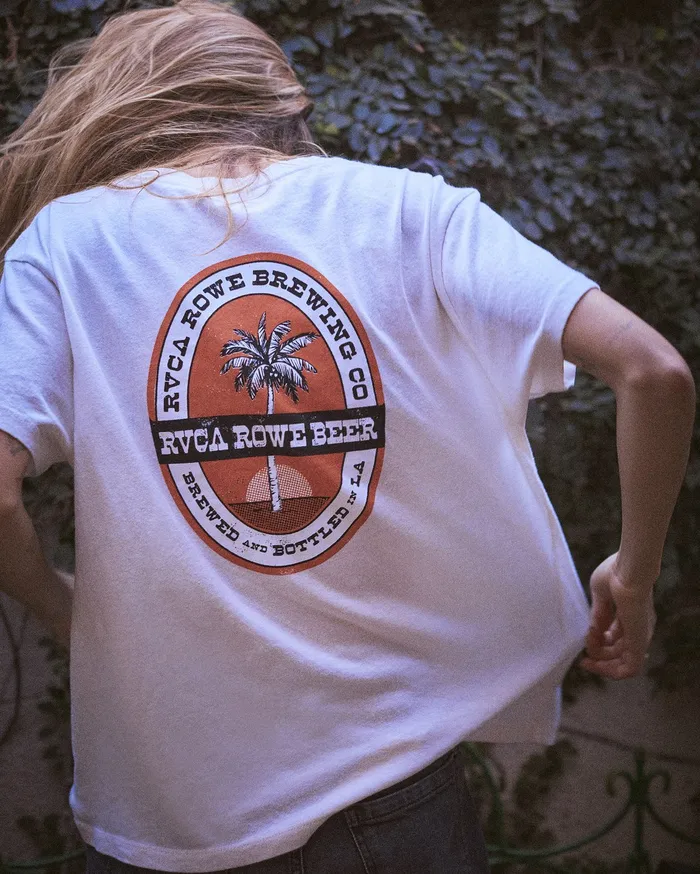 RVCA Tanks Tanks Camille Rowe Rowe Brewing TShirt Vintage White Vwt