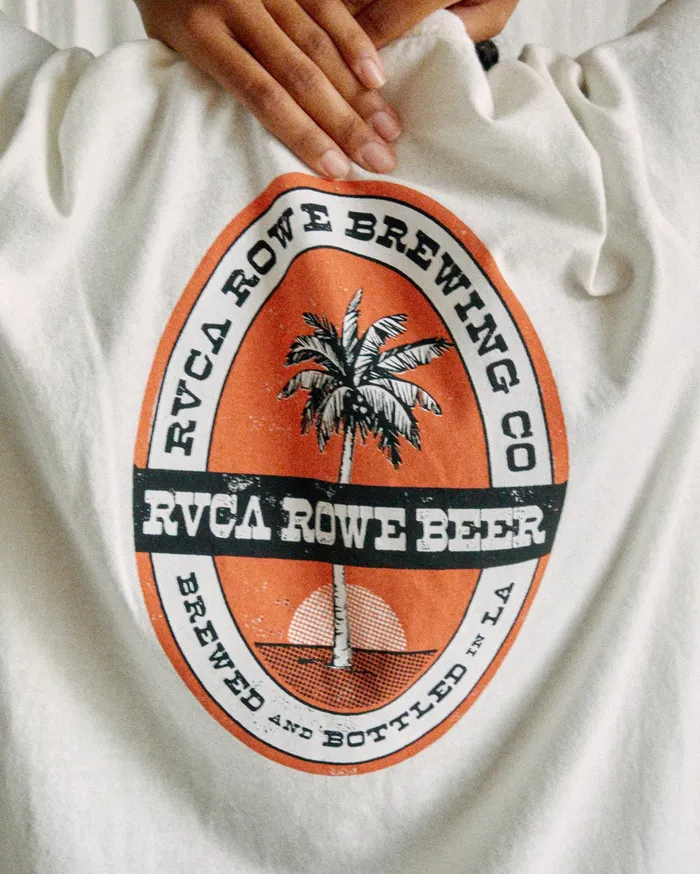 RVCA Tanks Tanks Camille Rowe Rowe Brewing TShirt Vintage White Vwt