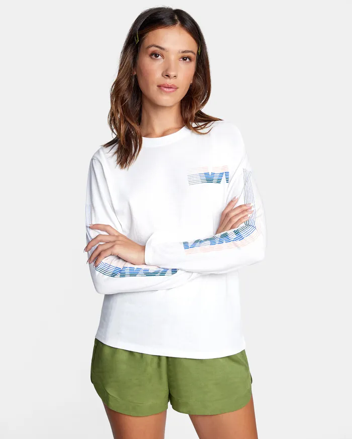 RVCA Tanks Tanks La 84 Long Sleeve Tee Vintage White Vwt