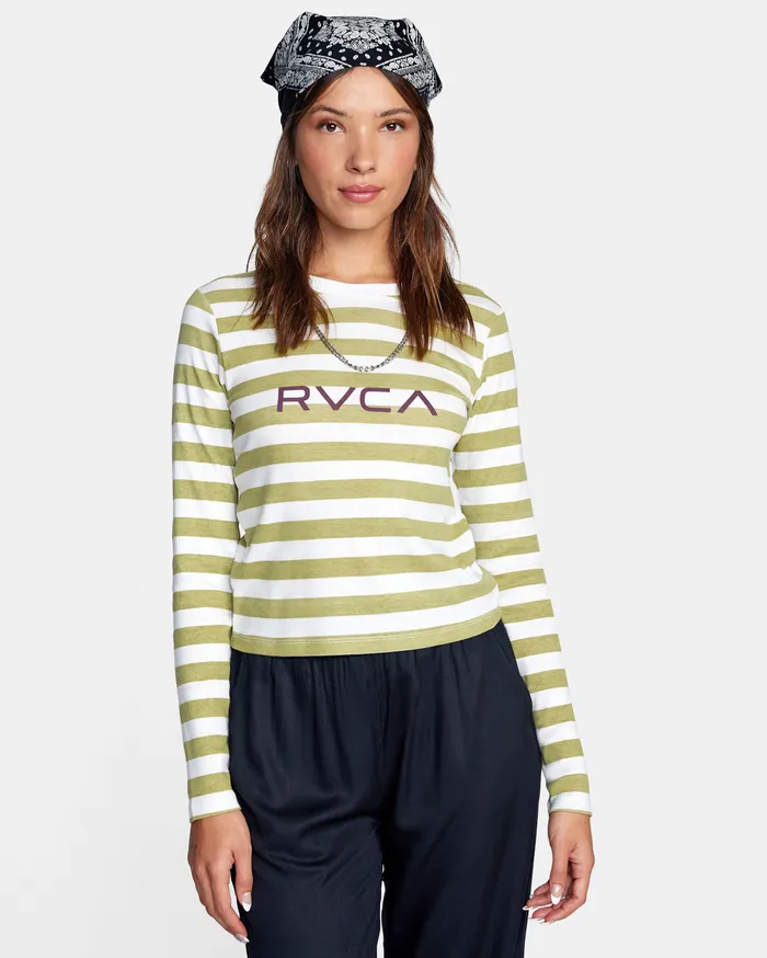 RVCA Tanks Tanks Little Rvca Long Sleeve Tee Vintage White Vwt