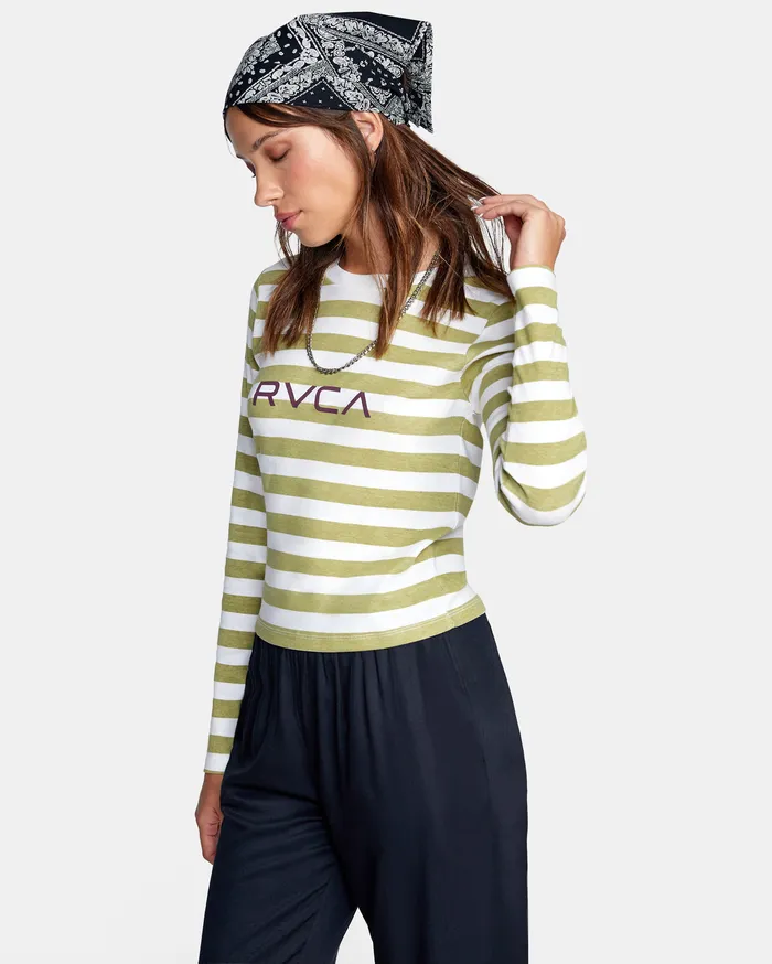 RVCA Tanks Tanks Little Rvca Long Sleeve Tee Vintage White Vwt