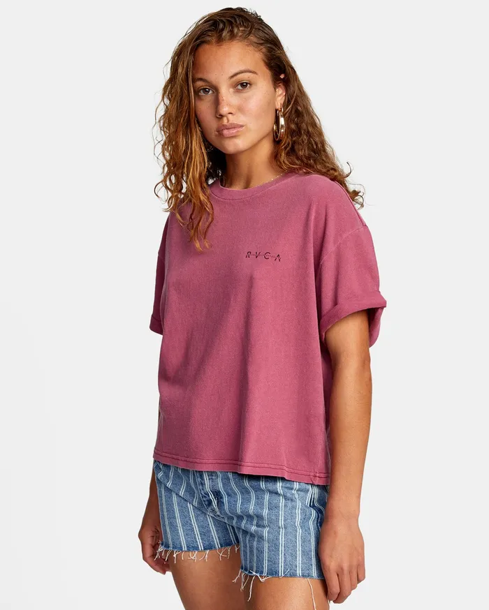RVCA Tanks Tanks Merge Short Sleeve Tee Plum Berry Pby