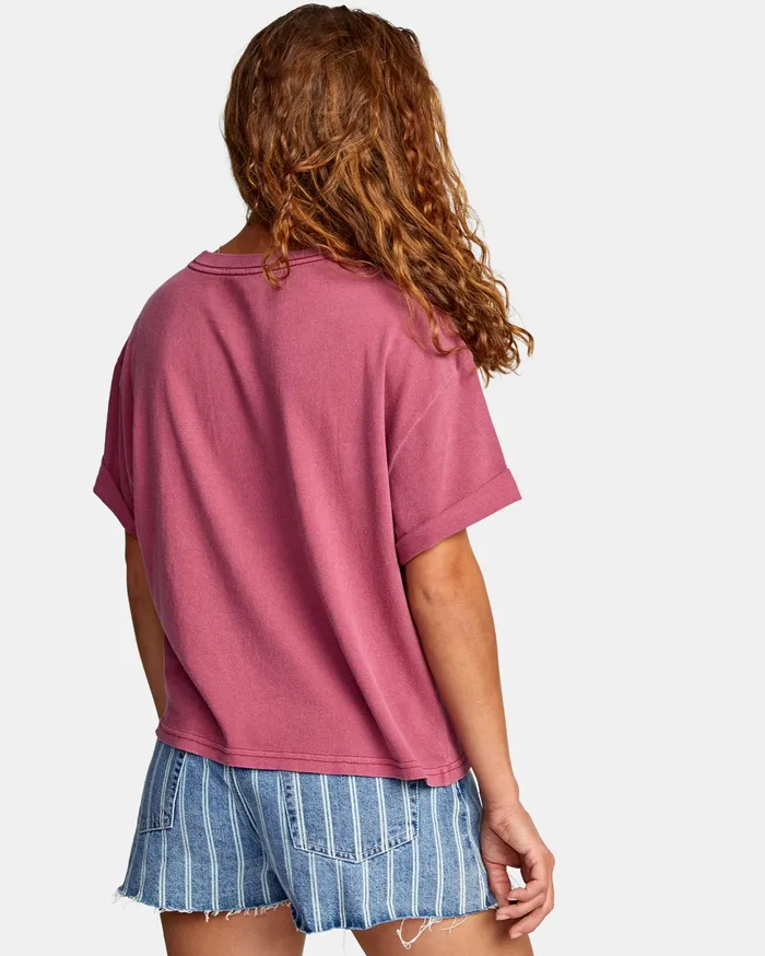 RVCA Tanks Tanks Merge Short Sleeve Tee Plum Berry Pby