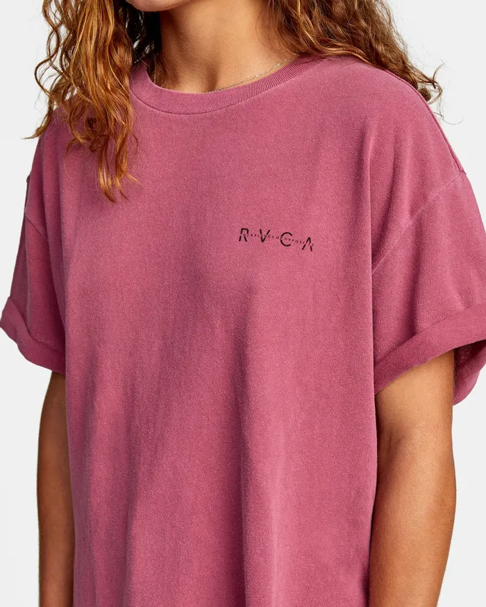 RVCA Tanks Tanks Merge Short Sleeve Tee Plum Berry Pby