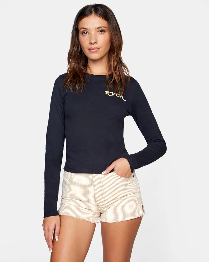 RVCA Tanks Tanks Retro Long Sleeve Tee Black Blk
