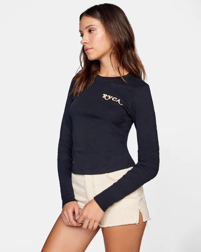 RVCA Tanks Tanks Retro Long Sleeve Tee Black Blk