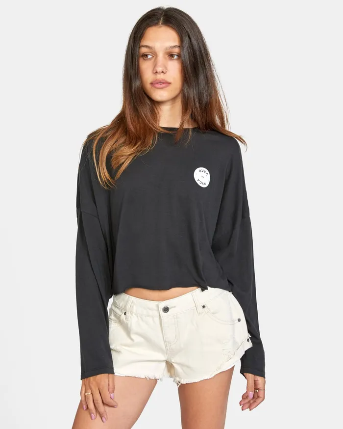 RVCA Tanks Tanks Rvca Balance Long Sleeve Tee Black Blk