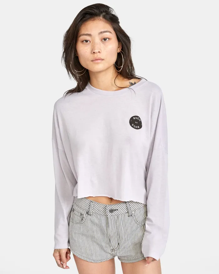 RVCA Tanks Tanks Rvca Balance Long Sleeve Tee Lavender Lav