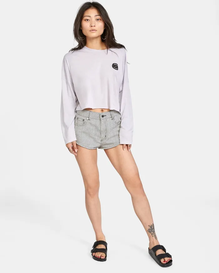 RVCA Tanks Tanks Rvca Balance Long Sleeve Tee Lavender Lav