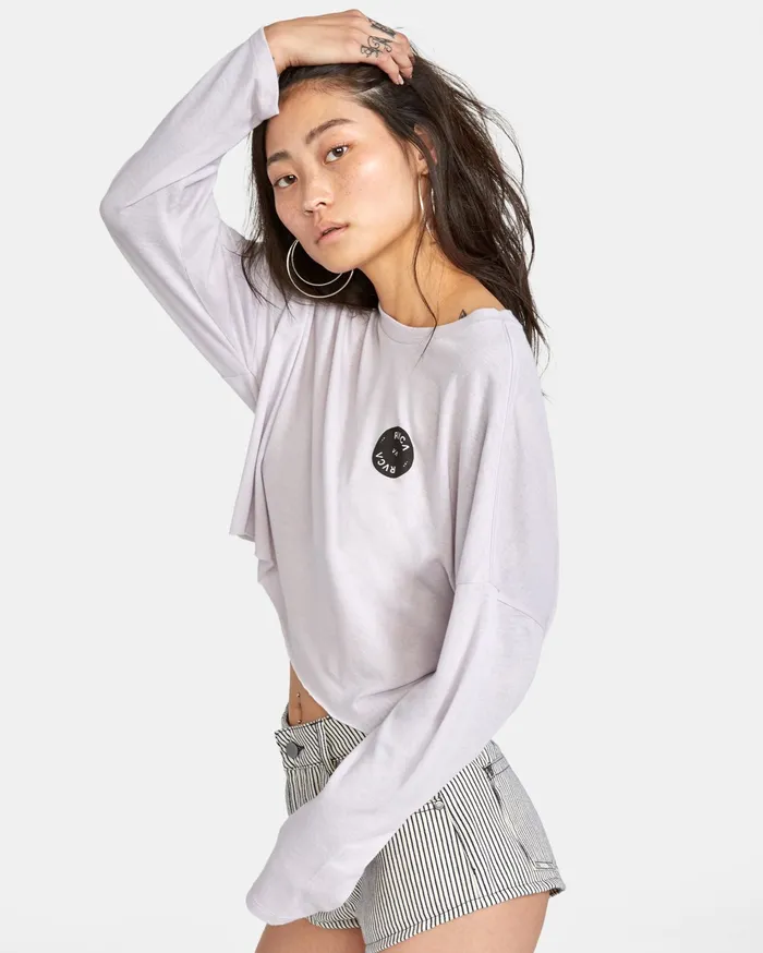 RVCA Tanks Tanks Rvca Balance Long Sleeve Tee Lavender Lav