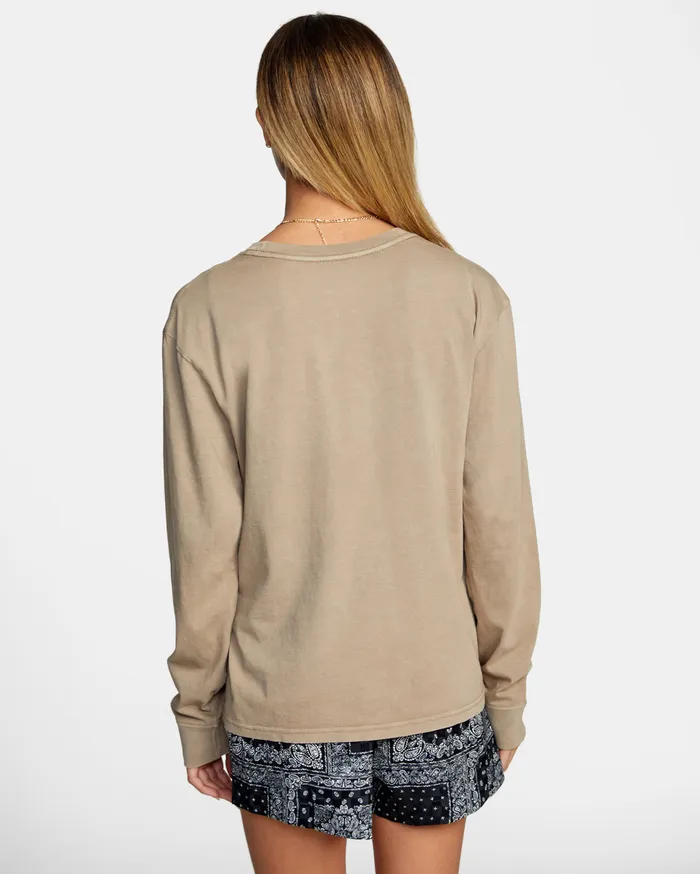 RVCA Tanks Tanks Stolen Long Sleeve Tee Dark Khaki Dkh